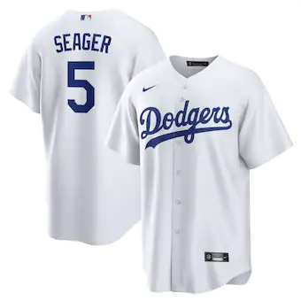 mens nike corey seager white los angeles dodgers home repli